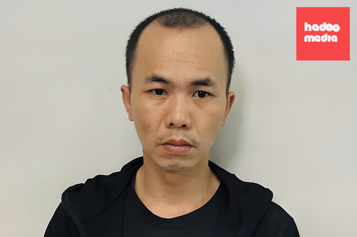 Nguyễn Văn Thu tại cơ quan công an. Ảnh: Tuyền Nguyễn