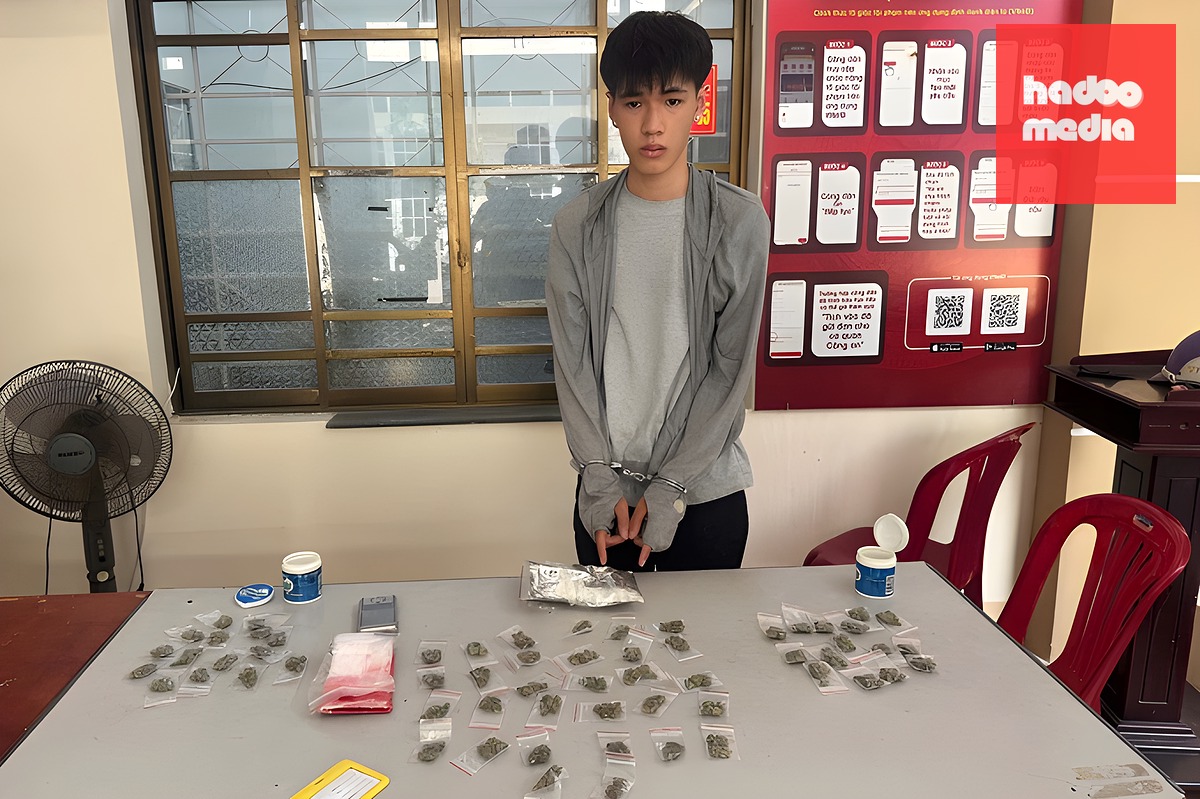 Trương Tiến Phương Huy cầm đầu đường dây cung cấp cần sa. Ảnh: Công an TP HCM