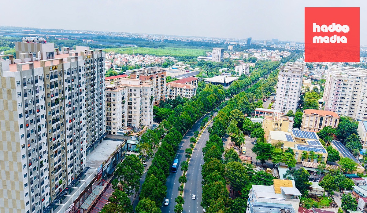 Một dãy nhà ở xã hội tại trung tâm thành phố Đồng Nai - Ảnh: H.L.