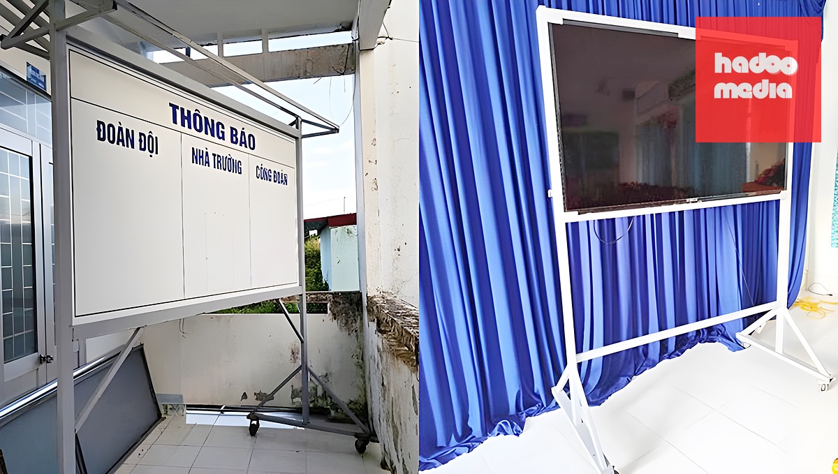 Những vật dụng ông Tâm tự tay làm cho trường - Ảnh: THANH HUYỀN