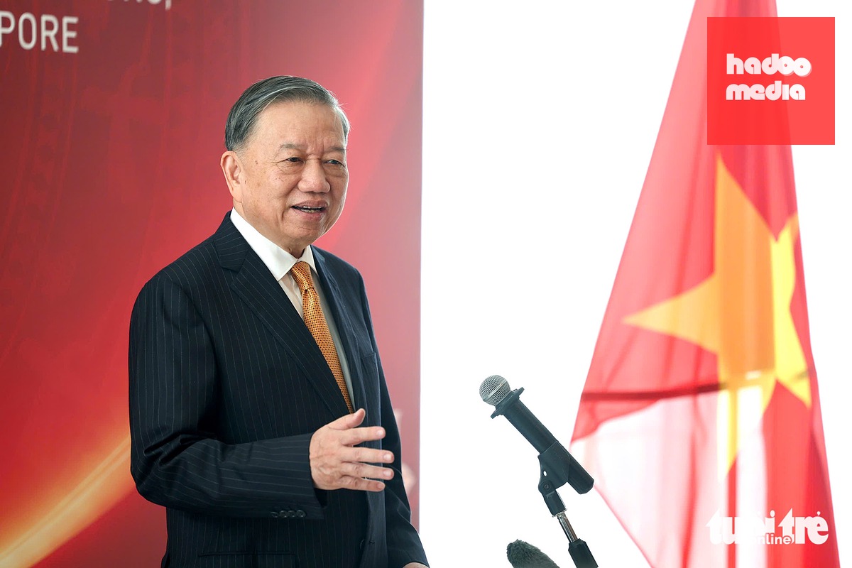 Tổng Bí thư, Chủ tịch nước Tô Lâm phát biểu tại cuộc gặp - Ảnh: NGUYỄN KHÁNH