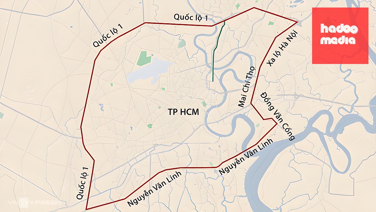 Phạm vi trong Vành đai 2 TP HCM. Đồ họa: Hoàng Dũng