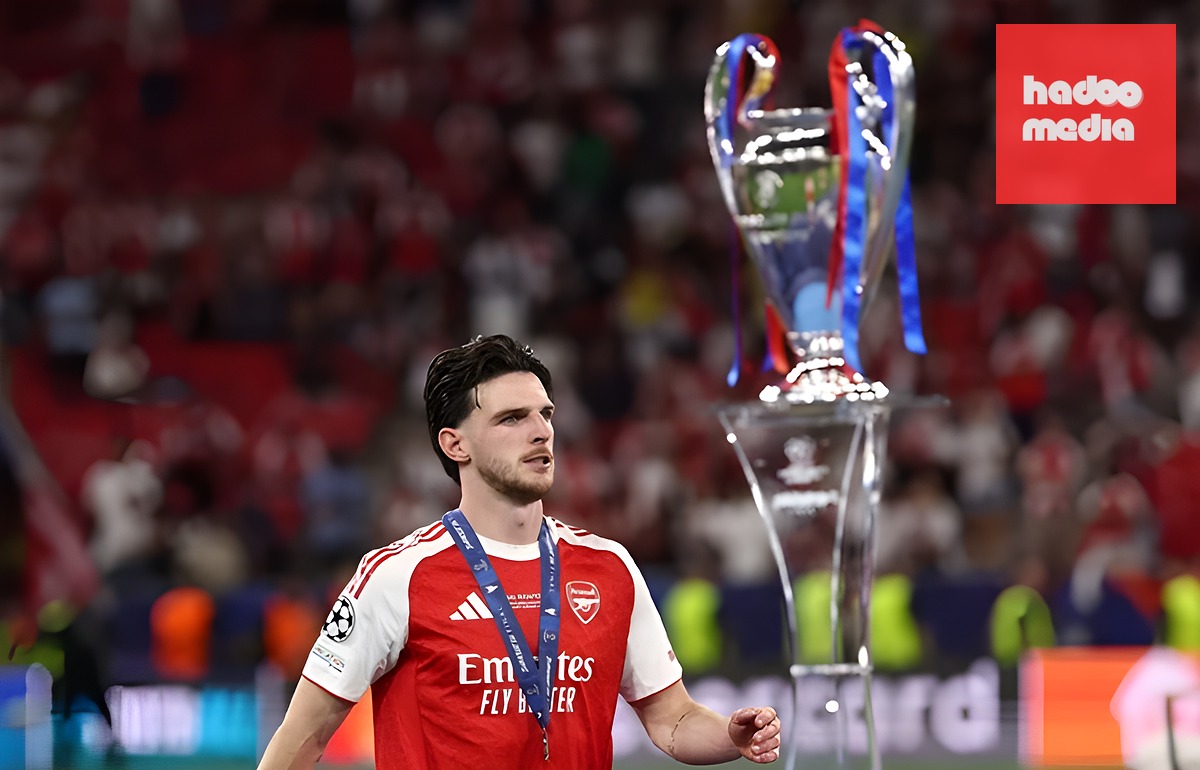 Rice và các đồng đội đã có trận đấu nỗ lực nhưng không thể giúp Arsenal giành cúp Champions League.