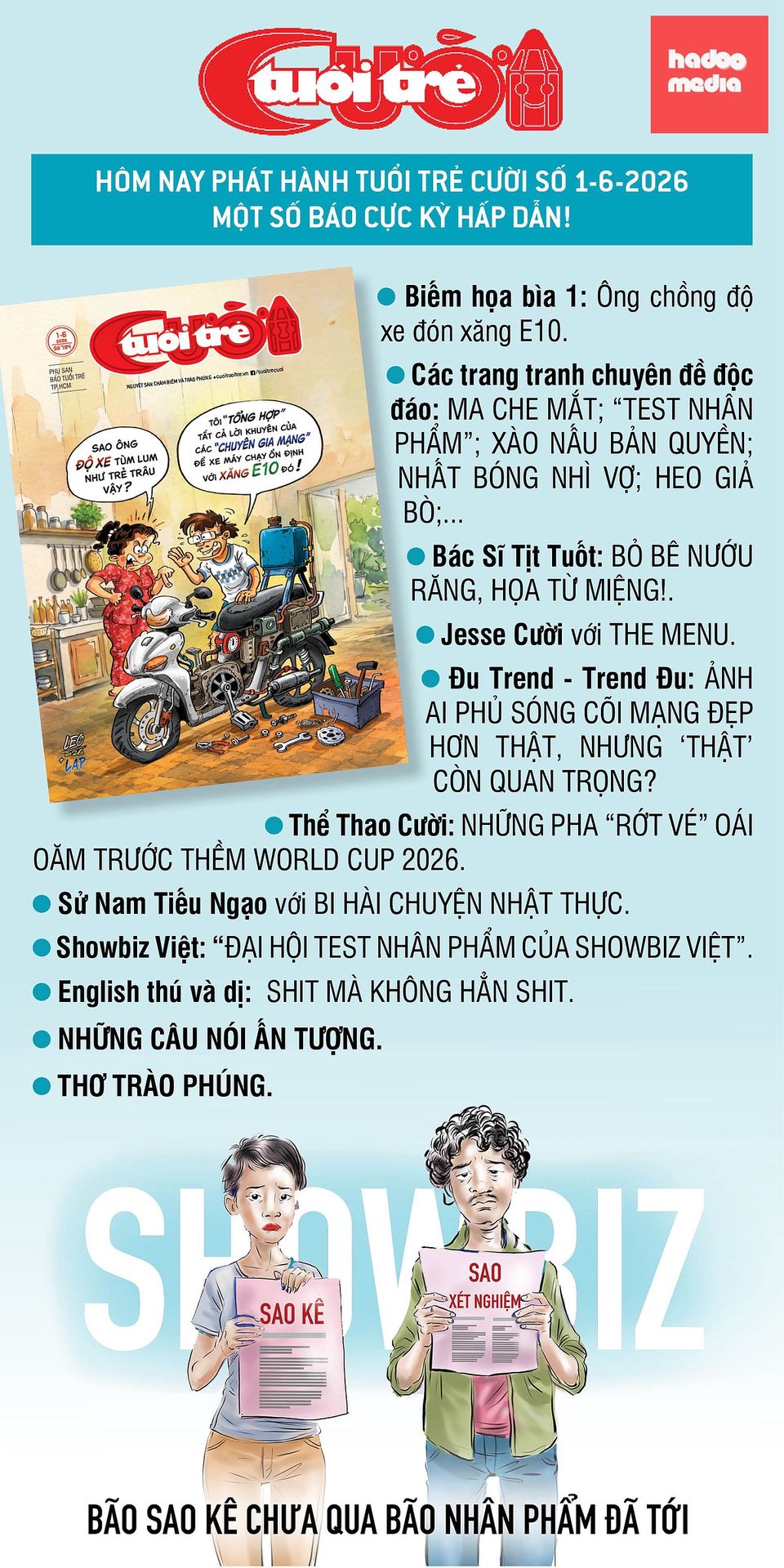 Mời bạn đọc đón xem Tuổi Trẻ Cười số ra ngày 1-6