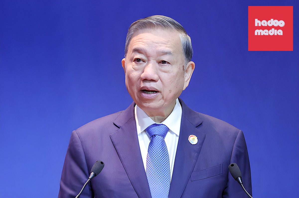 Tổng Bí thư, Chủ tịch nước Tô Lâm phát biểu tại phiên trọng thể Đại hội Công đoàn lần thứ 14, sáng 4/6. Ảnh: Hoàng Phong