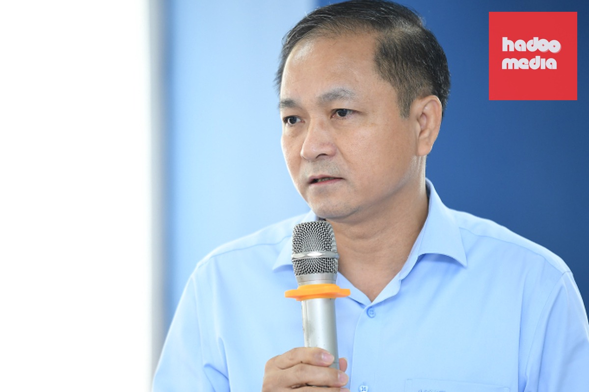 Ông Đào Duy Anh, Phó cục trưởng Đổi mới sáng tạo, Chuyển đổi xanh và Khuyến công (Bộ Công Thương) phát biểu tại tọa đàm, ngày 5/6. Ảnh: Báo Tiền Phong