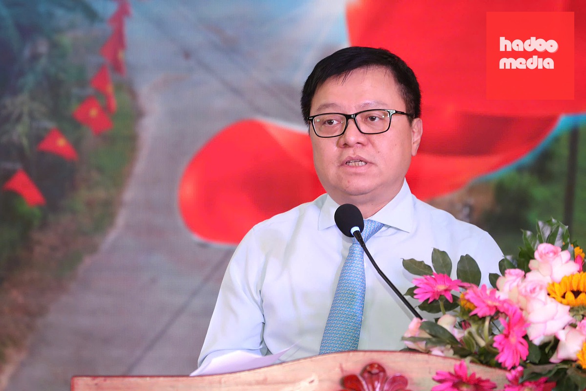 Ủy viên Trung ương Đảng, Phó trưởng Ban Tuyên giáo và Dân vận Trung ương, Chủ tịch Hội Nhà báo Việt Nam, Tổng biên tập báo Nhân Dân Lê Quốc Minh phát biểu tại chương trình