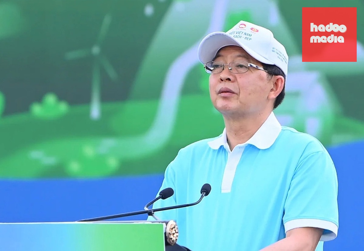 Phó thủ tướng Hồ Quốc Dũng phát biểu tại lễ phát động. Ảnh: NN