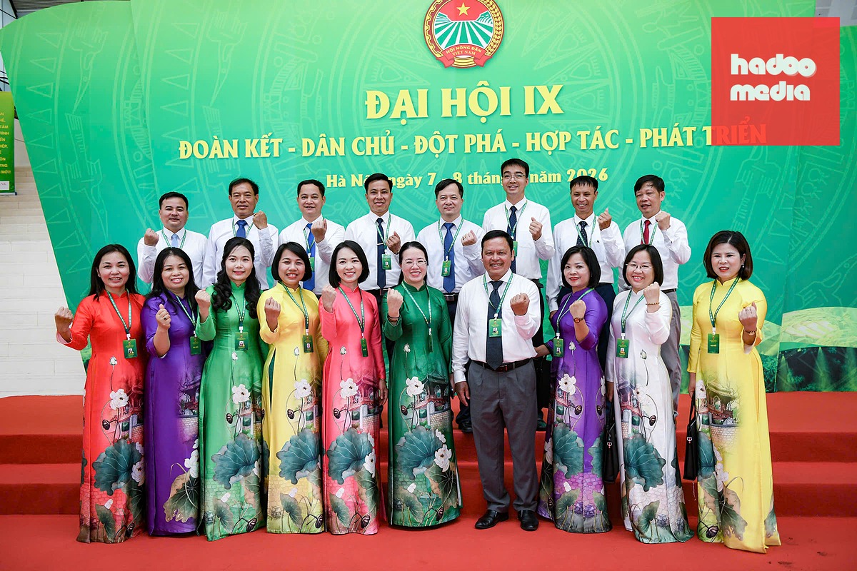 Đoàn đại biểu Hội Nông dân thành phố Hà Nội tham dự đại hội - Ảnh: NAM TRẦN
