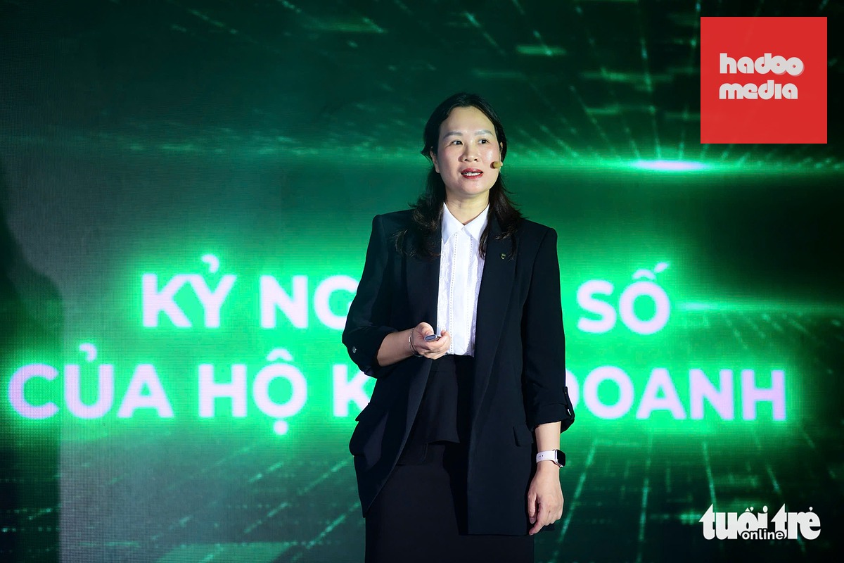 Bà Trần Thị Liên Hằng - Phó trưởng phòng Phát triển Kênh số và Đối tác Ngân hàng Vietcombank - Ảnh: QUANG ĐỊNH