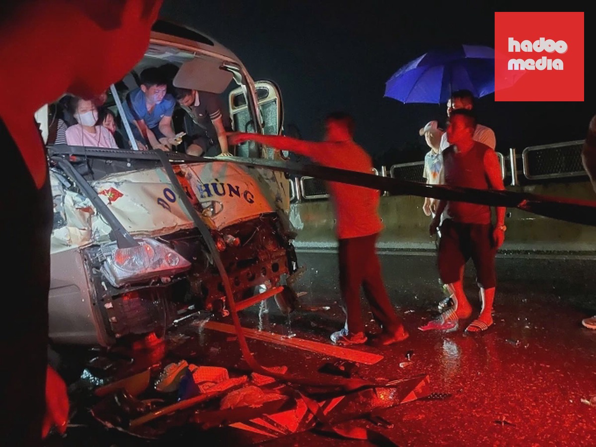 Hiện trường vụ tai nạn. Ảnh: Hùng Vương