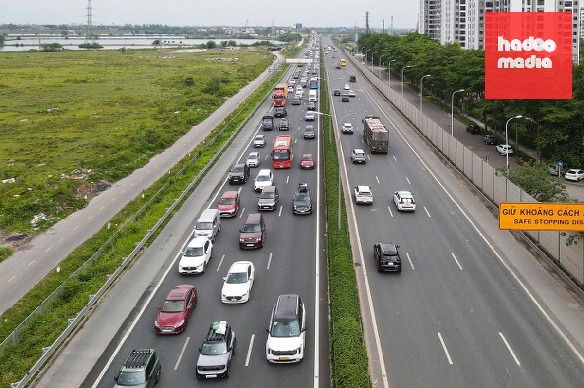Cao tốc Pháp Vân- Cầu Giẽ đoạn gần vành đai 3 Hà Nội. Ảnh: Thế Bằng
