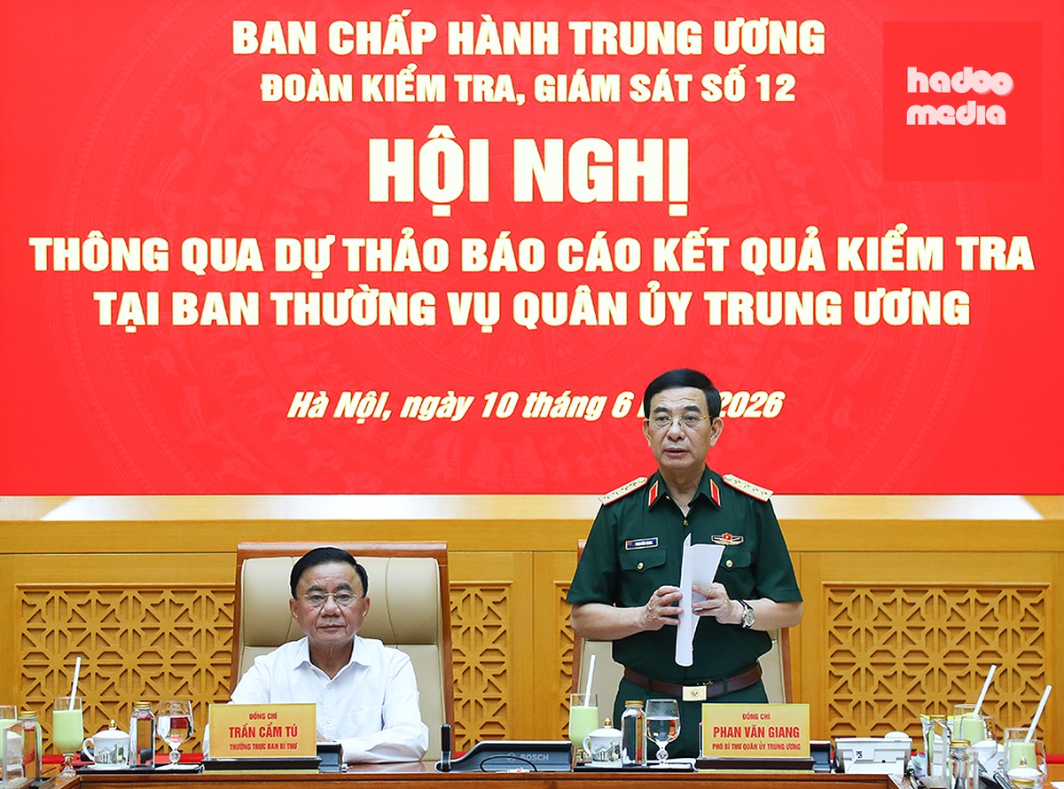 Đại tướng Phan Văn Giang phát biểu tại hội nghị - Ảnh: Bộ Quốc phòng