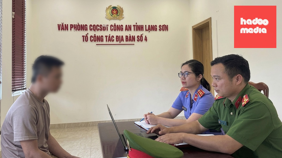 Kiểm sát viên Viện Kiểm sát nhân dân khu vực 4 - Lạng Sơn tham gia hỏi cung bị can - Ảnh: VKSND Lạng Sơn