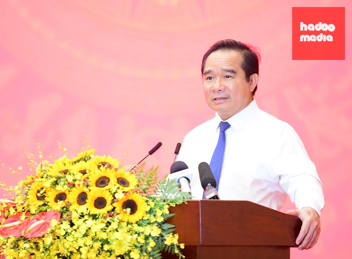 Chủ tịch UBND TP.HCM Nguyễn Văn Được phát biểu - Ảnh: QUANG ĐỊNH