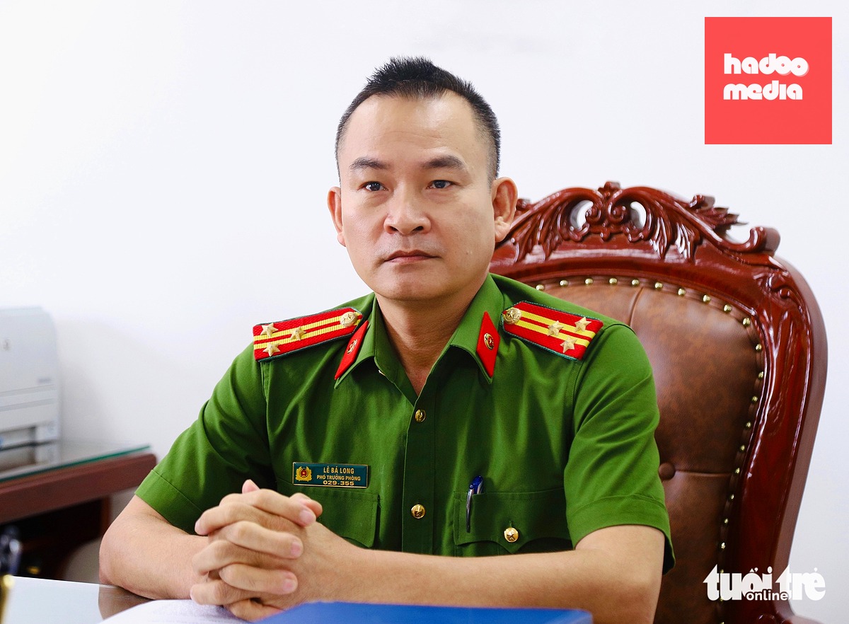 Thượng tá Lê Bá Long, Phó trưởng Phòng Phòng ngừa, Hướng dẫn điều tra tội phạm tổ chức, chứa chấp sử dụng trái phép chất ma túy (Cục Cảnh sát điều tra tội phạm về ma túy, Bộ Công an) - Ảnh: DANH TRỌNG