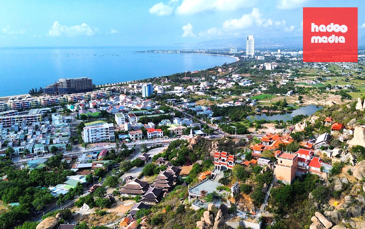 Một góc phường Ninh Chử (tỉnh Khánh Hòa) nhìn từ trên cao - Ảnh: NGUYỄN HOÀNG