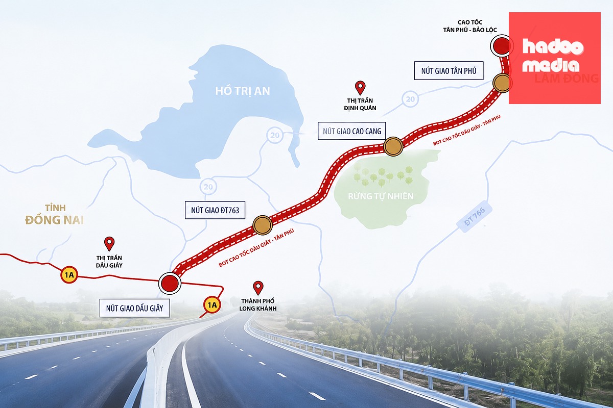 Cao tốc Dầu Giây - Tân Phú dài hơn 60km - Ảnh: H.M.