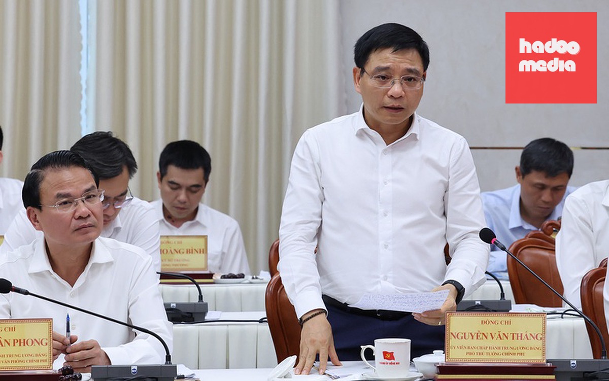 Phó thủ tướng Chính phủ Nguyễn Văn Thắng phát biểu - Ảnh: VGP