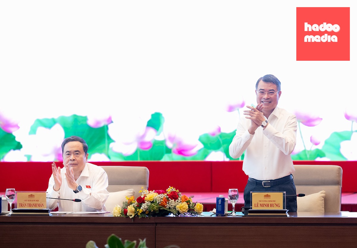 Thủ tướng Lê Minh Hưng và Chủ tịch Quốc hội Trần Thanh Mẫn - Ảnh: P.THẮNG