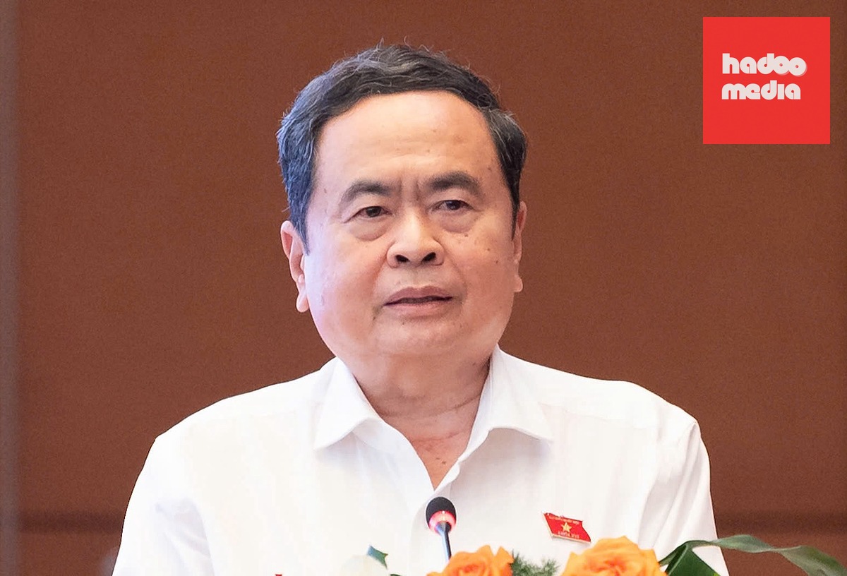 Chủ tịch Quốc hội Trần Thanh Mẫn phát biểu - Ảnh: P.THẮNG