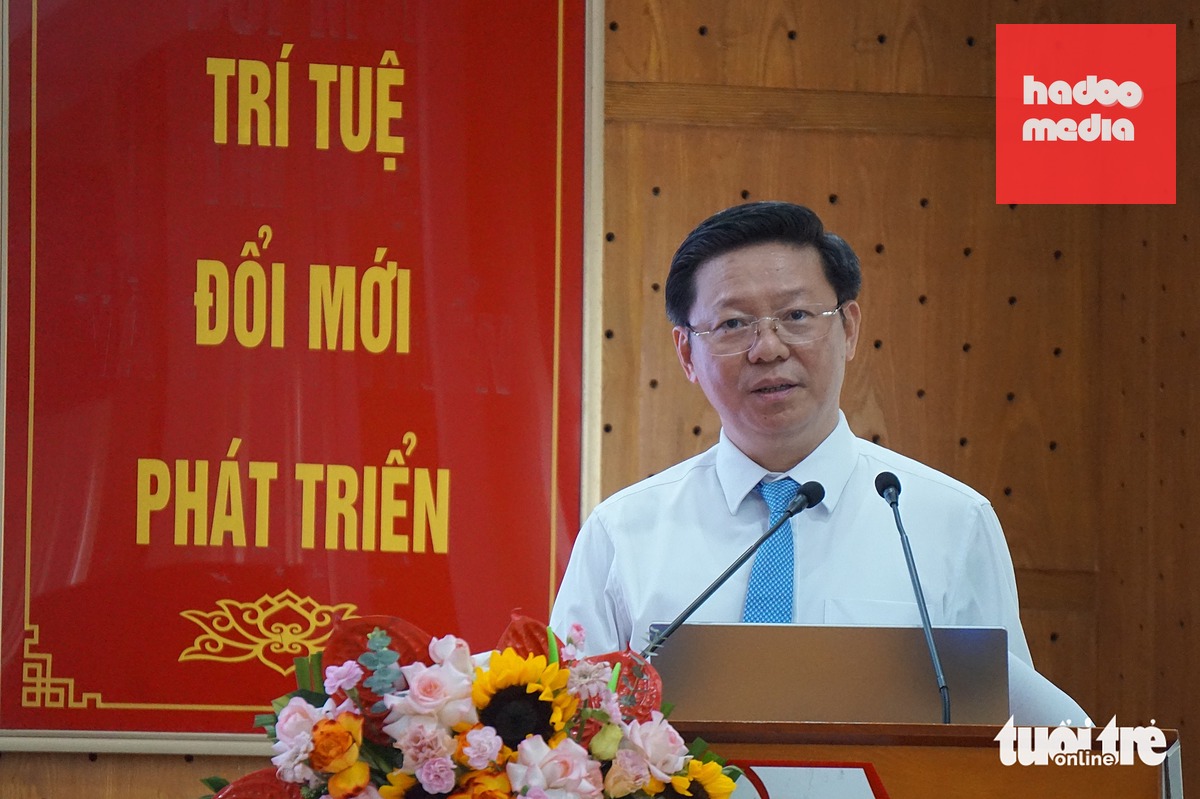 Phó trưởng Ban Tuyên giáo và Dân vận Trung ương Trần Thanh Lâm phát biểu tổng kết hội thảo - Ảnh: T.ĐIỂU