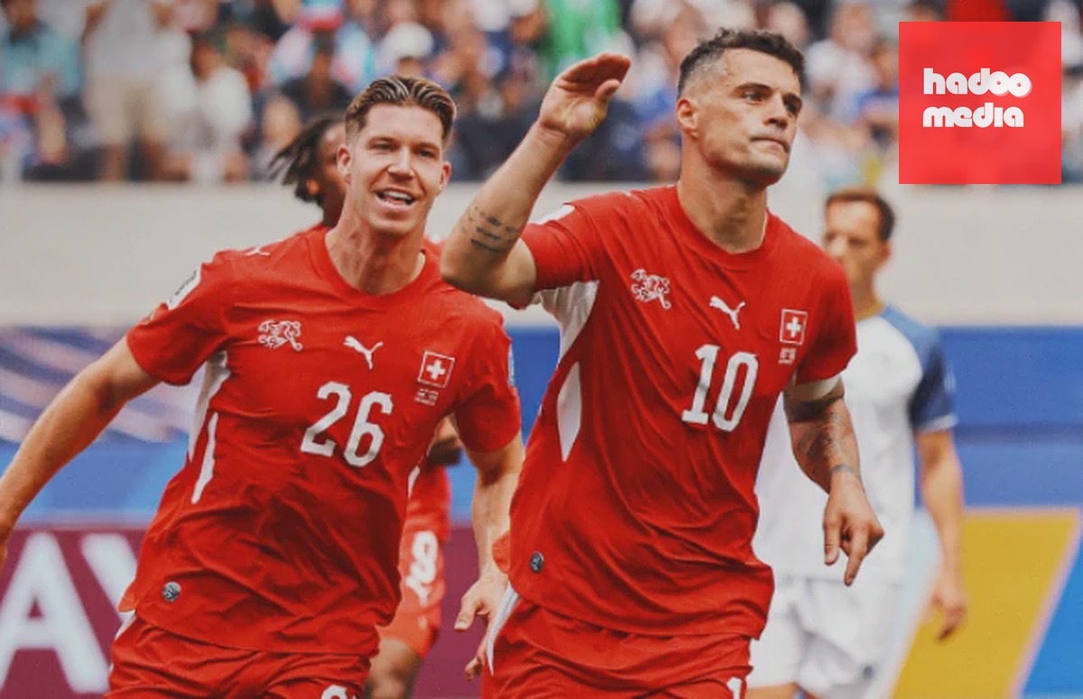 Xhaka ghi bàn cho Thụy Sĩ.