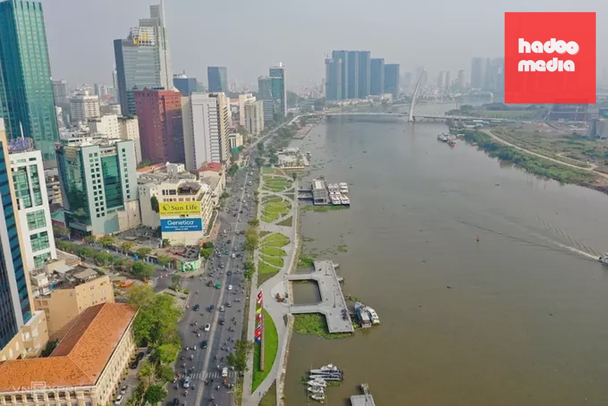 Khu bến Bạch Đằng ven sông Sài Gòn, năm 2023. Ảnh: Quỳnh Trần