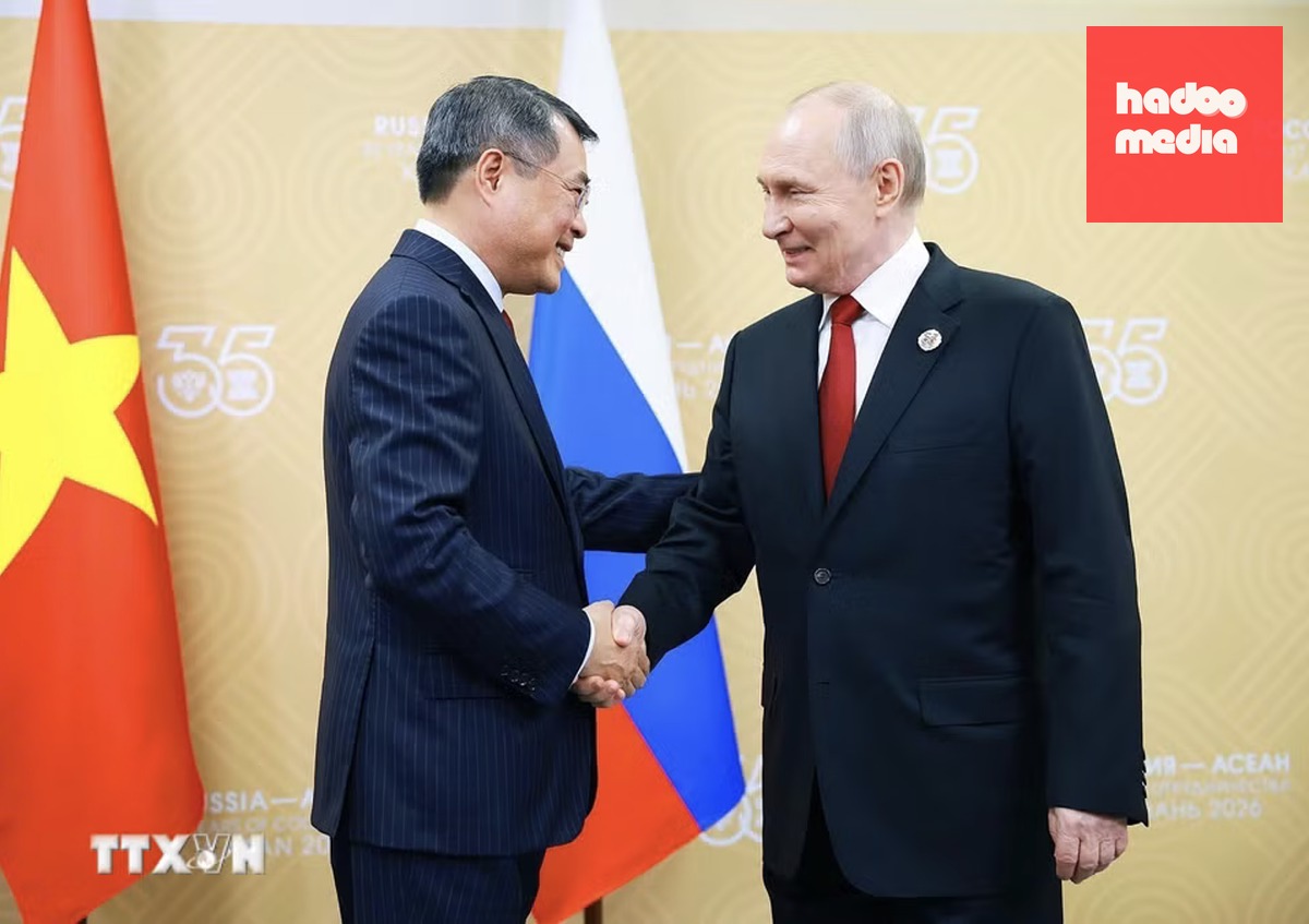 Thủ tướng Lê Minh Hưng gặp Tổng thống Nga Vladimir Putin ngày 18-6 - Ảnh: TTXVN