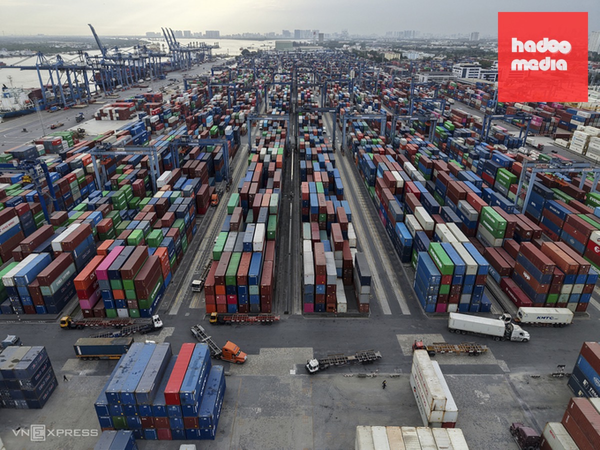 Container hàng hóa tại cảng Cát Lái. Ảnh: Thanh Tùng