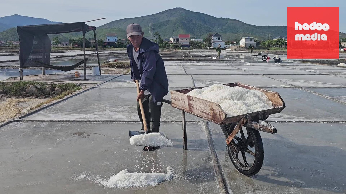 Đổ mồ hôi dưới nắng 40 độ làm ra hạt muối giá rẻ
