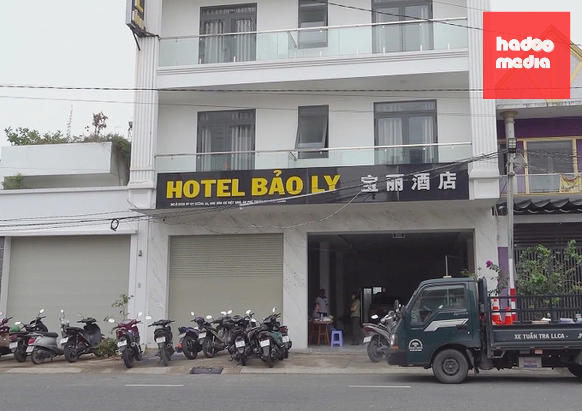 Khách sạn Bảo Ly, nơi hàng chục người Trung Quốc lưu trú trái phép. Ảnh: Công an TP HCM