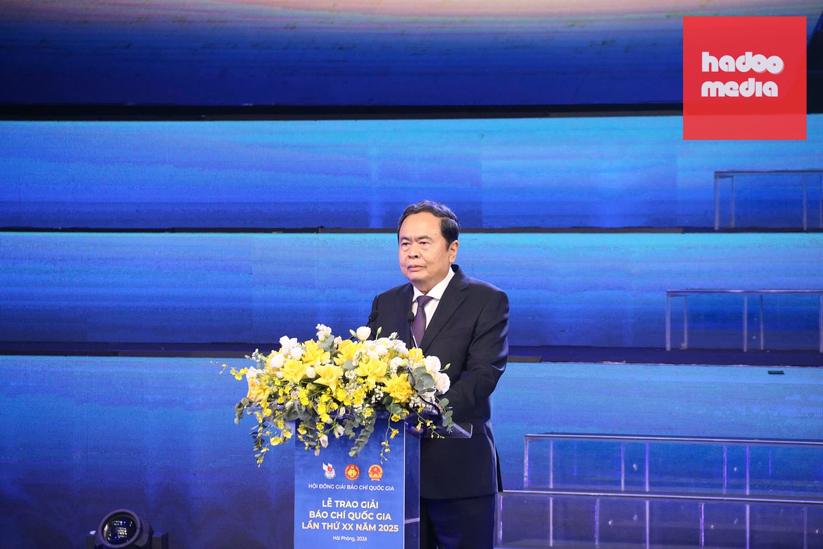 Chủ tịch Quốc hội Trần Thanh Mẫn phát biểu tại buổi lễ - Ảnh: ANHP