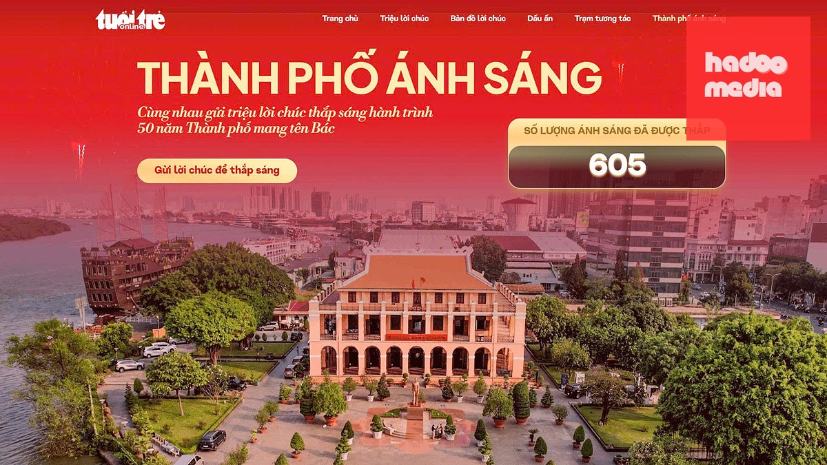 Cùng nhau gửi triệu lời chúc thắp sáng hành trình 50 năm Thành phố mang tên Bác - Ảnh: BTC