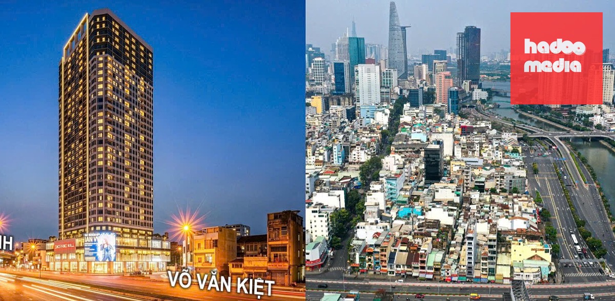 Hiện trạng khu chợ Gà - Gạo (bên phải) từ cũ kĩ, xuống cấp trầm trọng sẽ trở nên khang trang, hiện đại (bên trái) sau khi chỉnh trang