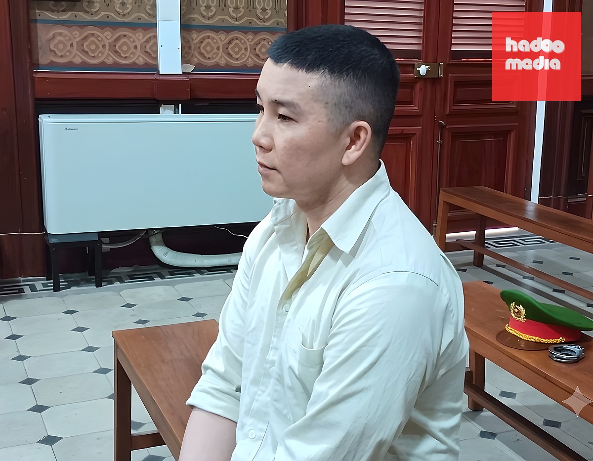 Bị cáo Nguyễn Mai Bình tại tòa hôm nay. Ảnh: Bình Nguyên