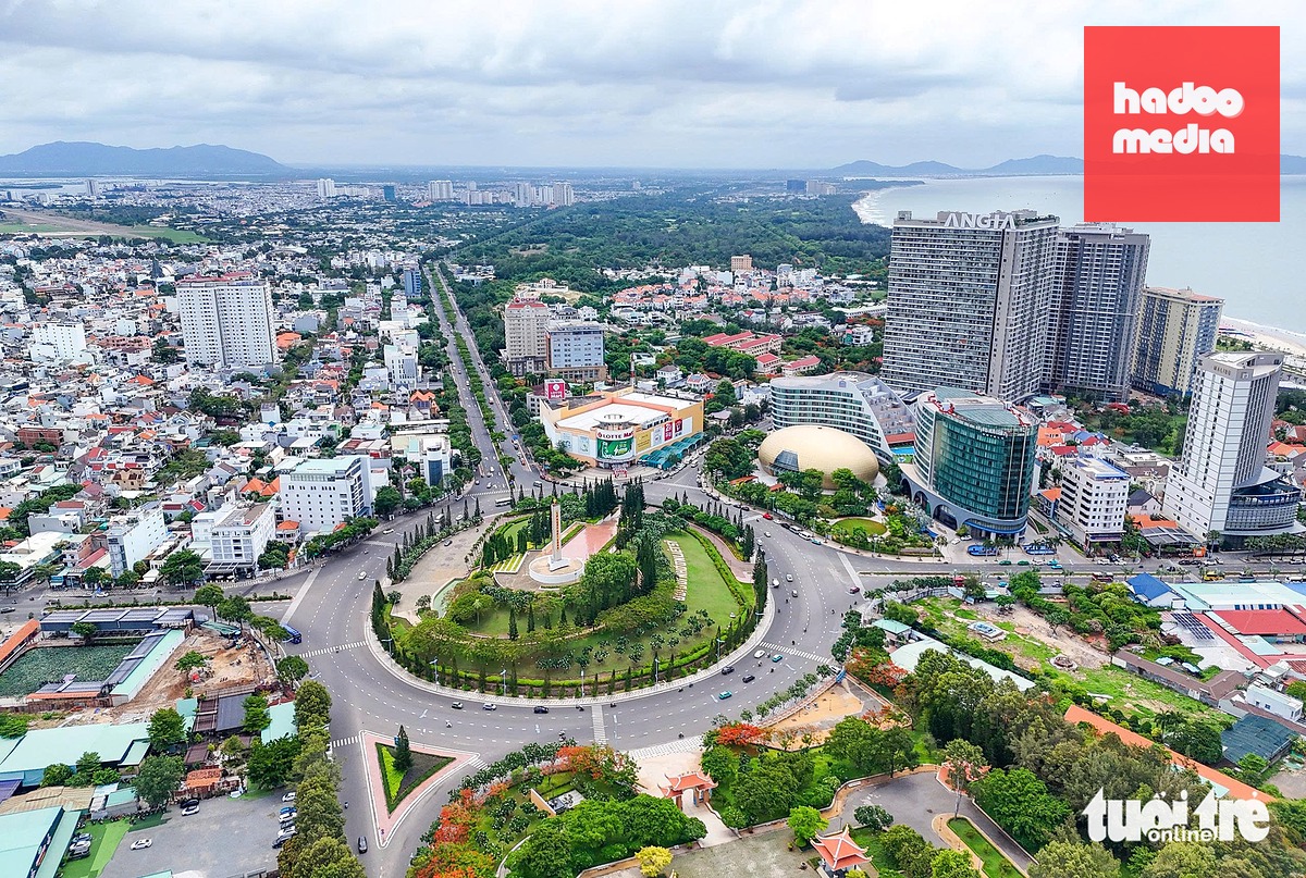 Hướng tuyến của metro số 3 Vũng Tàu -  Bà Rịa - Phú Mỹ - Long Thành có điểm kết nối từ trung tâm TP Vũng Tàu cũ theo đường 3-2 kết nối hướng về quốc lộ 51 - sân bay Long Thành - Ảnh: CHÂU TUẤN