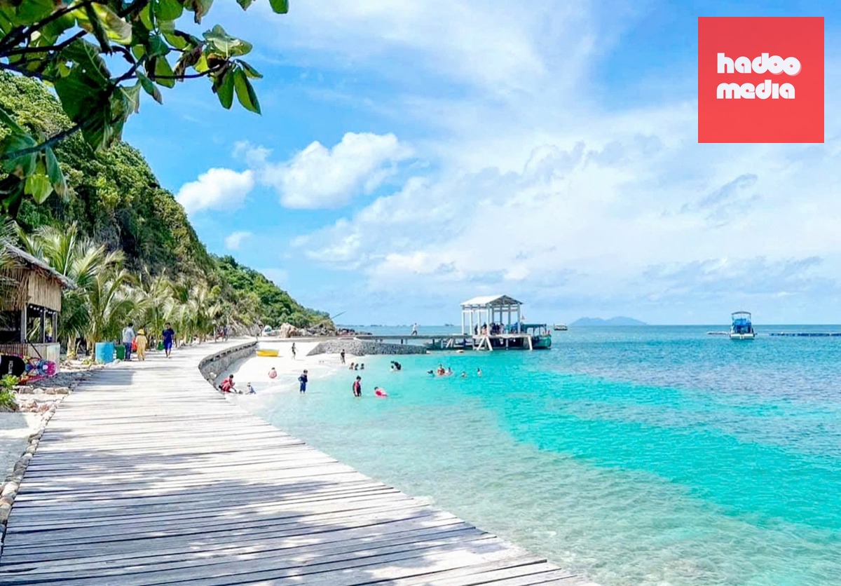 Điểm du lịch Hai Bờ Đập (quần đảo Nam Du, đặc khu Kiên Hải, tỉnh An Giang), nơi chơi dù bay xảy ra sự cố - Ảnh: Người dân cung cấp