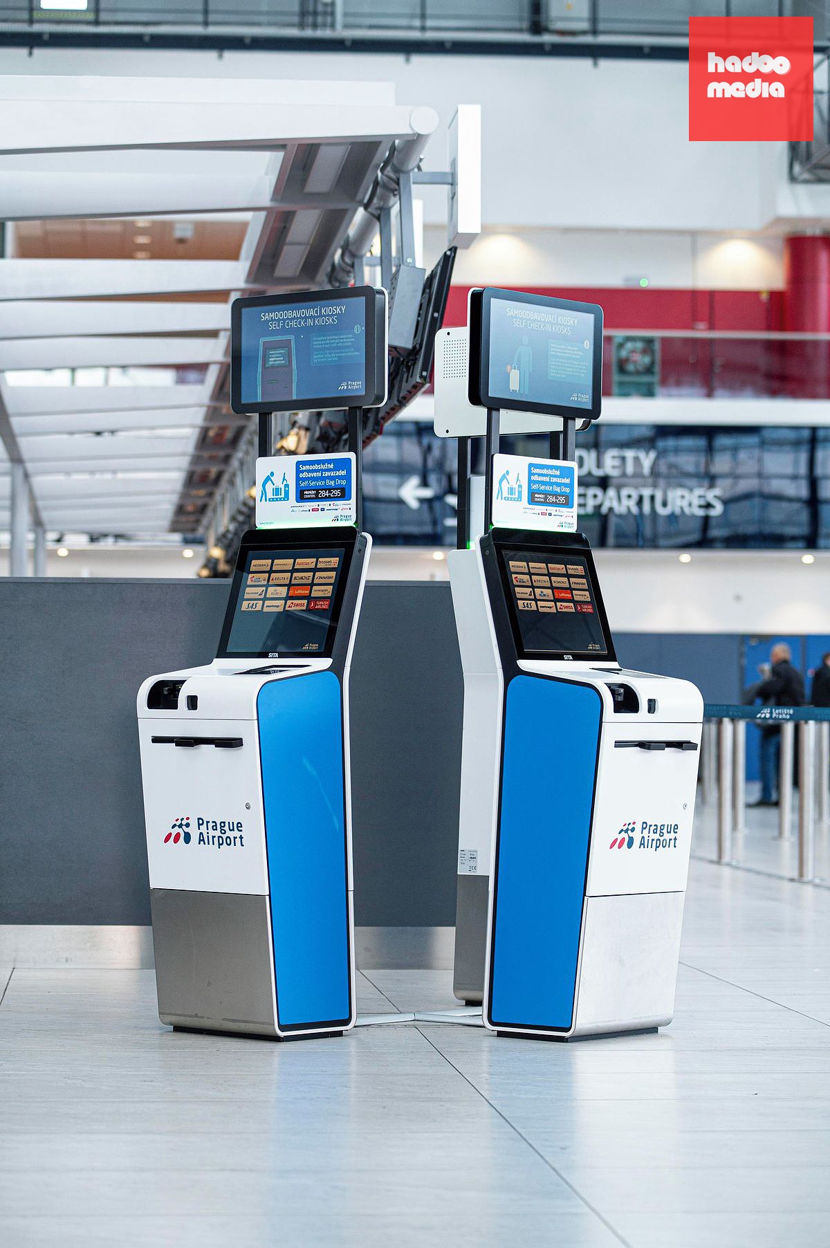 Samoobslužné kiosky na Letišti Praha