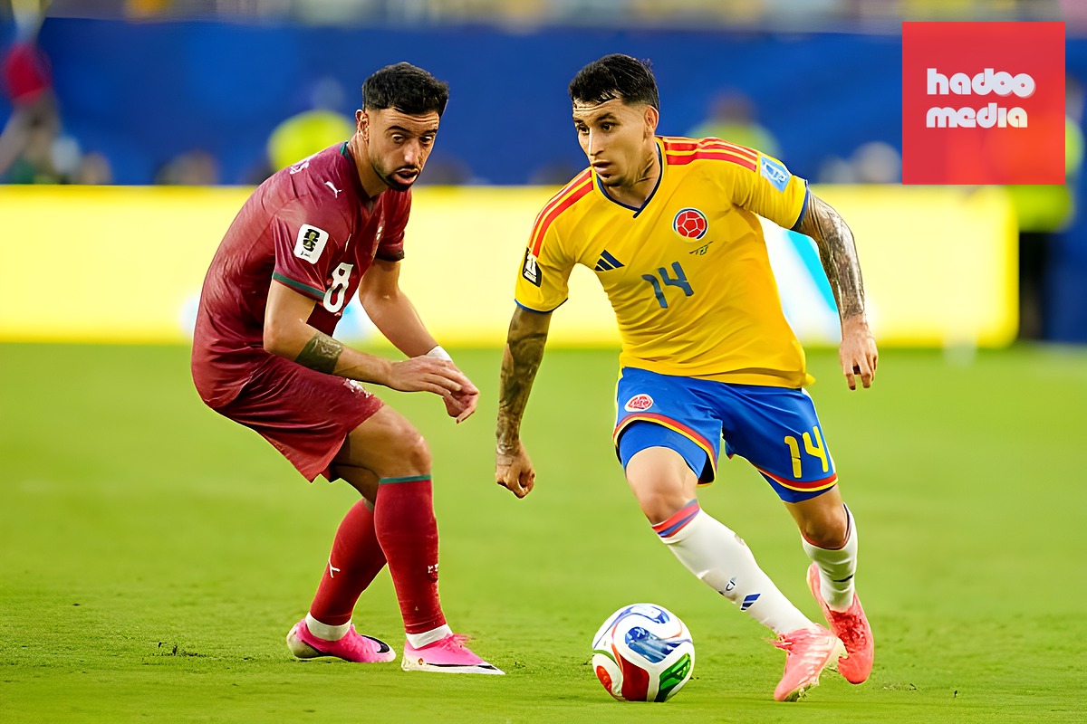 Bruno Fernandes nhạt nhòa trong trận hòa Colombia. Ảnh: Getty Images