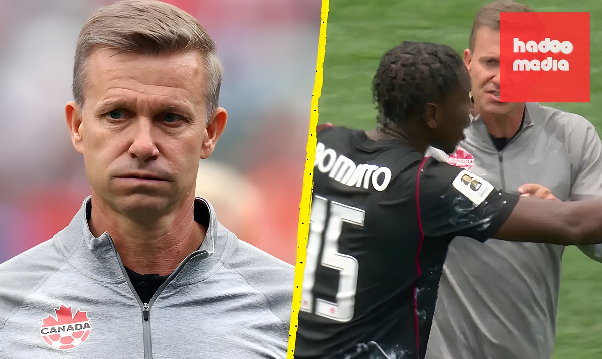 HLV Jesse Marsch tỏ ra bức xúc trước quyết định gây tranh cãi của trọng tài chính Joao Pinheiro. Ảnh: talkSPORT.