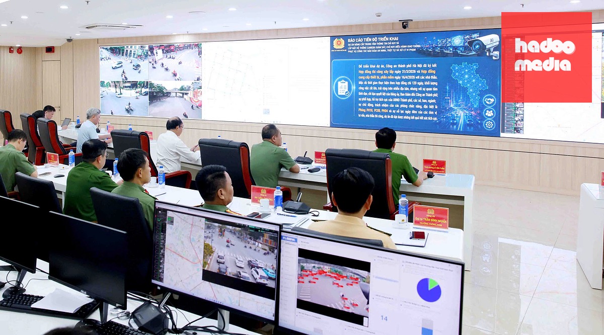 Công an Hà Nội khánh thành giai đoạn 2 Trung tâm thông tin chỉ huy - Ảnh: THIÊN KHÔI