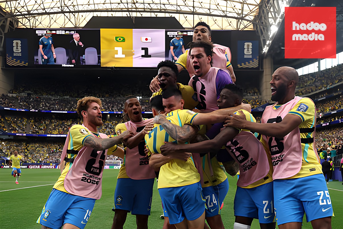 Gabriel Martinelli giúp Brazil đánh bại Nhật Bản với tỷ số 2-1. Ảnh: Getty Images