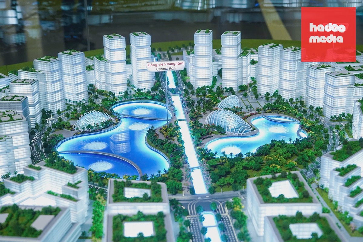 Một góc mô phỏng Quy hoạch Tổng thể Thủ đô Hà Nội tầm nhìn 100 năm. Ảnh: Hoàng Phong