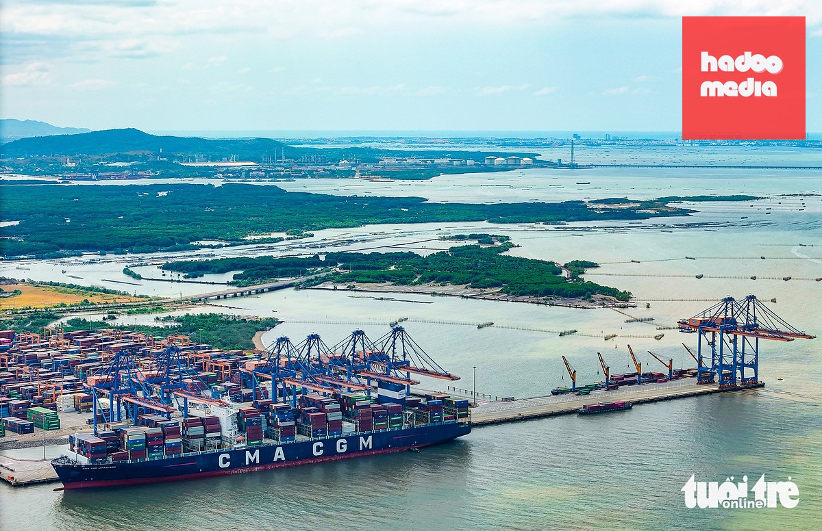 Dự án đầu tư xây dựng cảng tổng hợp và container Cái Mép Hạ (giai đoạn 1) là dự án hạ tầng cảng biển chiến lược, góp phần nâng cao năng lực logistics và vị thế cửa ngõ giao thương quốc tế của TP.HCM và khu vực Đông Nam Bộ - Ảnh: ĐỨC PHÚ