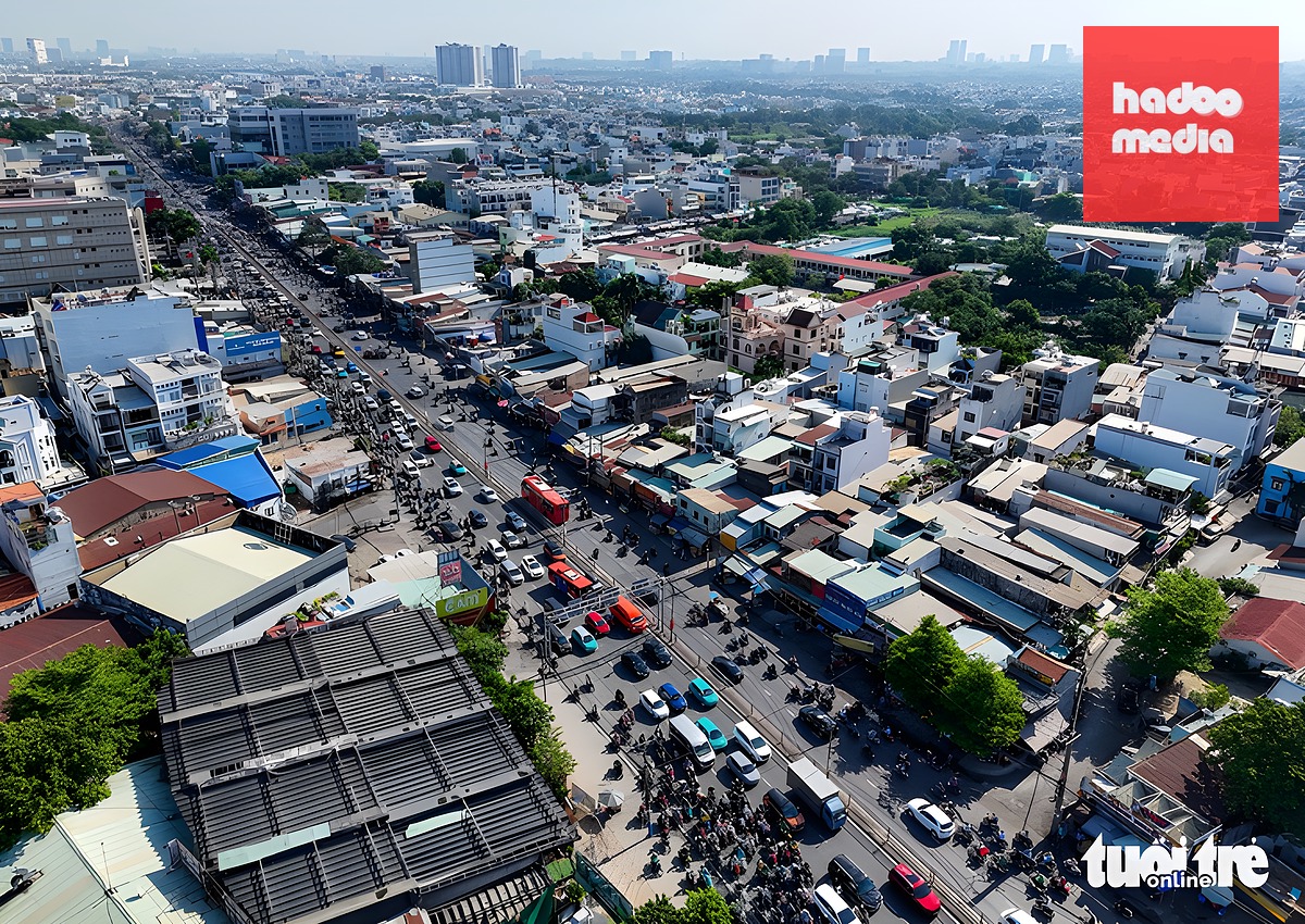 Quốc lộ 13 sắp hoàn thành bồi thường, giải phóng mặt bằng để thực hiện dự án nâng cấp và mở rộng- Ảnh: CHÂU TUẤN