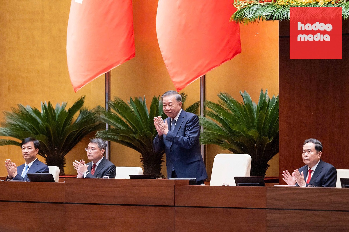 Tổng Bí thư, Chủ tịch nước Tô Lâm và các lãnh đạo dự hội nghị - Ảnh: VŨ HIẾU