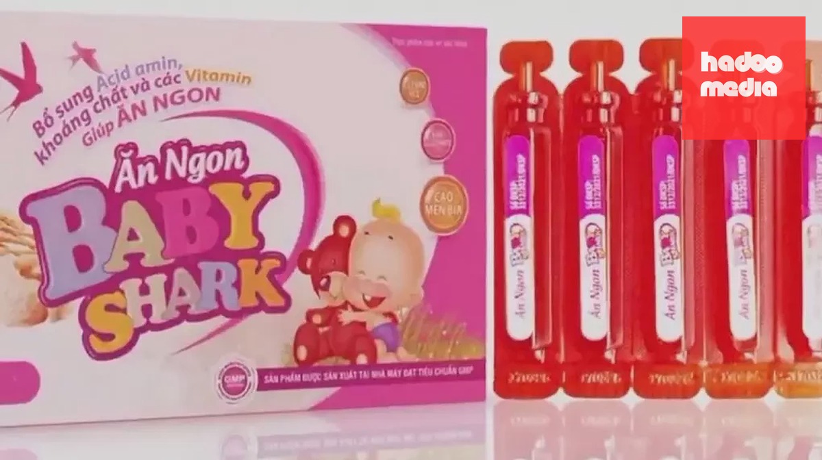 Thực phẩm bổ sung sức khỏe Baby Shark của Herbitech bị xác định là hàng giả. Ảnh: Linh Đan