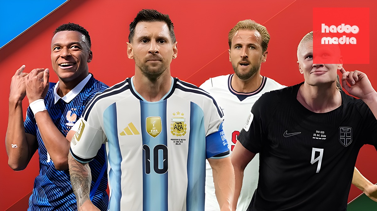 Những cái tên đang tham gia cuộc đua Chiếc giày vàng tại World Cup. (Ảnh: Sky Sports)