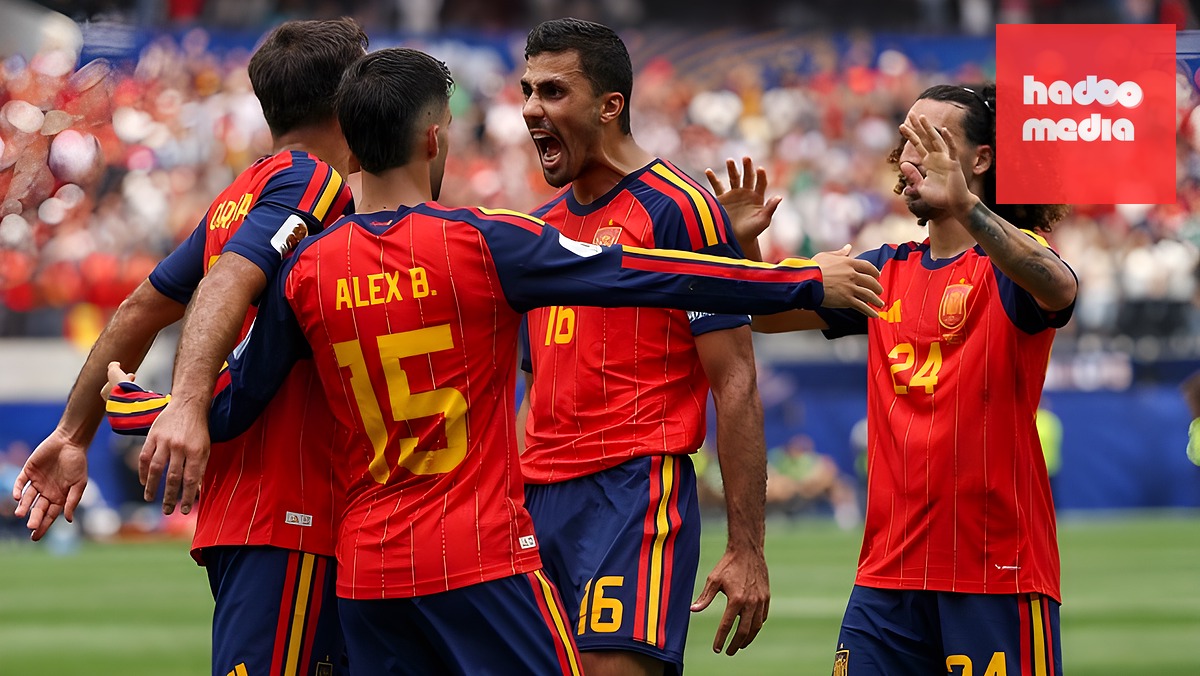 Tây Ban Nha thể hiện sức mạnh trước Áo. Ảnh: Sky Sports.